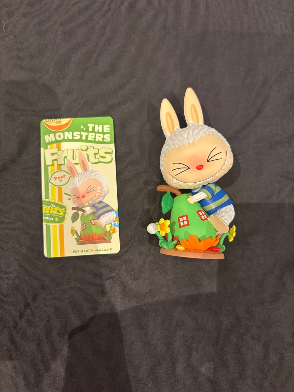 POP MART The Monsters Fruits Pear Bunny Collectible Figure - White & Green